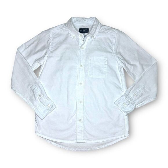 The Children’s Place Boys Medium (7-8) White Button Down Shirt SCHOOL UNIFORM - Picture 1 of 3